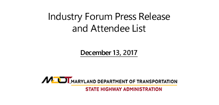 Industry Forum Press Release and Attendee List